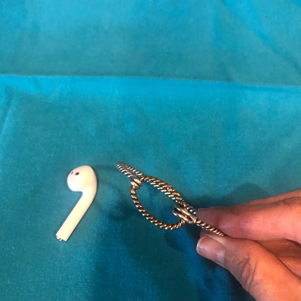 James Avery silver and brass twisted hook on bracelet